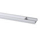 Kanlux 10x2000 mm lapos felületre szerelhető eloxált alumínium LED szalag profil, PROFILO D - max 10 mm széles LED szalaghoz