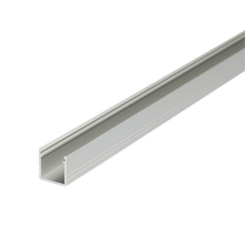 Kanlux 10x2000 mm szögletes felületre szerelhető eloxált alumínium LED szalag profil, PROFILO F - max 10 mm széles LED szalaghoz