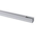 Kanlux 10x2000 mm szögletes felületre szerelhető eloxált alumínium LED szalag profil, PROFILO F - max 10 mm széles LED szalaghoz