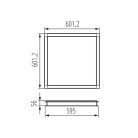 Kanlux Fehér Acél LED panel tartozék, ADTR SKY 6060 W