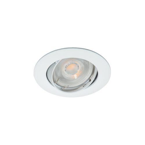 Kanlux Gx5,3, 12V, IP20, Ø82 mm, fehér, alumínium házas, kerek, 15°-ban állítható mennyezeti spot lámpatest, VIDI
