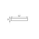 Kanlux, 567 mm, 58 mm, műanyag profil lámpatest tartozék, KLOSZ MPR AL 11W/17W - Alin profil LED lámpákhoz kompatibilis burkolat
