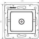 Kanlux, grafit, fali süllyesztett F típusú antenna aljzat, LOGI 02-1301-041 gr – optimális SAT jel átviteléhez