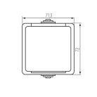 Kanlux 16A, 250V, 72x72 mm, fekete, IP54 védett Schuko aljzat, TEKNO – kültéri szerelvény