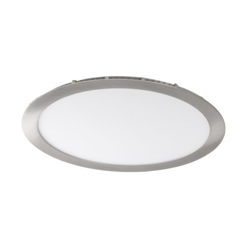 Kanlux süllyesztett lámpatest, 24W, 1700 lm, Ø296 mm, 110°, 4000K, IP44, szatén nikkel, ezüst, alumínium házas, ROUNDA V2LED
