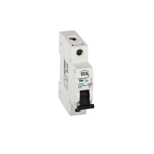 Ideal TS 230/400V AC TH35 1P 50A C moduláris kismegszakító - 1 pólusú C karakterisztikájú 6 kA megszakítóképességű DIN sínre szerelhető 5 év garancia