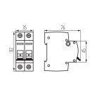 Ideal TS 230/400V AC TH35 2P 25A moduláris kapcsoló – 2 pólusú AC‑22A kategóriájú DIN sínre szerelhető, 5 év garancia