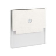   Kanlux 0,8W, 13 lm, 12V, 75x75 mm, süllyeszthető szögletes rozsdamentes acél mozgásérzékelős lépcsővilágító - 50 000 h élettartam