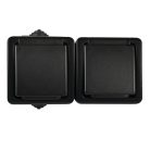Kanlux 16A/250V AC, 72x144 mm, fekete, dupla francia csatlakozóaljzat, TEKNO 05-1254-141 cz – két eszköz csatlakoztatásához