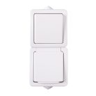Kanlux 10AX/16A/250V AC, fehér, egypólusú kapcsoló és vízszintes francia csatlakozóaljzat, TEKNO 05-3121-102 bi – egy eszköz csatlakoztatásához