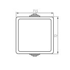 Kanlux 10AX/250V AC, 72x72 mm, fekete, oldalfali kapcsoló, TEKNO 05-1050-141 cz – egy lámpa/csoport vezérléséhez