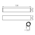 Kanlux G13, 69x1240 mm, fehér, alumínium házas linerális lámpatest, ALIN 4LED
