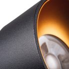 Kanlux GU10, IP20, Ø85 mm, fekete/arany, alumínium házas, kerek, mennyezeti spot lámpatest, MINI RITI