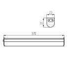 Kanlux 7W, 760 lm, 4000K, 31x570 mm, természetes fehér LED bútorvilágító lámpatest, LINUS LED - sorolható, 30 000 h élettartam