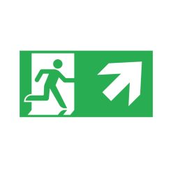   Kanlux 123x246 mm, vészkijárat jelző piktogram, PICTO ONTEC S D1 - lefelé mutató menekülési irány