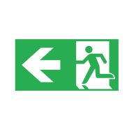   Kanlux 123x246 mm, vészkijárat jelző piktogram, PICTO ONTEC S D5 - balra mutató menekülési irány