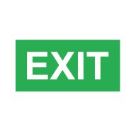   Kanlux 123x246 mm, vészkijárat jelző piktogram, PICTO ONTEC S W2 - EXIT mutató menekülési irány
