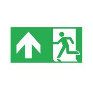   Kanlux 123x246 mm, vészkijárat jelző piktogram, PICTO ONTEC S DC, felfelé mutató menekülési irány