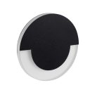 Kanlux 12V, 0,8W, 14 lm, 4000K, Ø70 mm, fekete színű, szálcsiszolt rozsdamentes acél házas, természetes fehér lépcsővilágító LED, SOLA LED