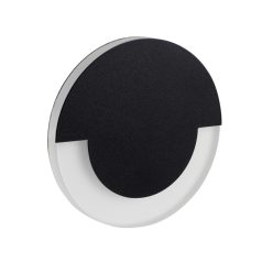   Kanlux 12V, 0,8W, 14 lm, 4000K, Ø70 mm, fekete színű, szálcsiszolt rozsdamentes acél házas, természetes fehér lépcsővilágító LED, SOLA LED