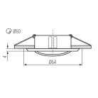 Kanlux Gx4, 12V, IP20, Ø64 mm, szatén króm, acél házas, kerek, 15°-ban állítható mennyezeti spot lámpatest, CEL
