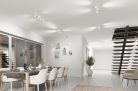 Kanlux 3xGU10, Ø60 mm, fehér, acél házas fali-mennyezeti lámpatest, ENALI - vízszintesen, függőlegesen állítható
