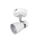 Kanlux GU10, Ø60 mm, fehér, acél házas fali-mennyezeti lámpatest, ENALI - vízszintesen, függőlegesen állítható