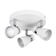   Kanlux 3xGU10, Ø60 mm, acél házas fali-mennyezeti lámpatest, ENALI - vízszintesen, függőlegesen állítható