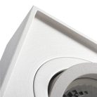 Kanlux 30°-os szögben állítható, 98x98 mm, GU10, IP20, fehér színű, alumínium, acél házas, szögletes spot lámpa keret, MINI GORD