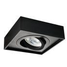 Kanlux 30°-os szögben állítható, 98x98 mm, GU10, IP20, fekete színű, alumínium, acél házas, szögletes spot lámpa keret, MINI GORD