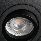 Kanlux 30°-os szögben állítható, 98x98 mm, GU10, IP20, fekete színű, alumínium, acél házas, szögletes spot lámpa keret, MINI GORD
