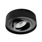 Kanlux 30°-os szögben állítható, Ø98 mm, GU10, IP20, fekete színű, alumínium, acél házas, kerek spot lámpa keret, MINI BORD
