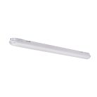 Kanlux 28W, 4100 lm, 4000K, IP65, IK08, szürke, polikarbonát házas, 70x1180 mm, természetes fehér por- és páramentes LED lámpatest, FUTORIO - opál búrával