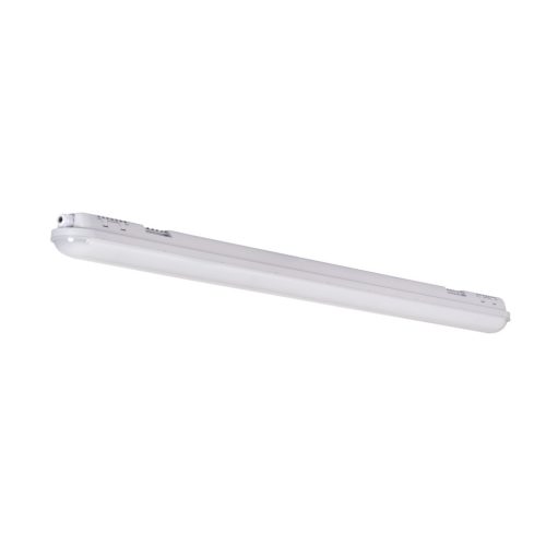 Kanlux 28W, 4100 lm, 4000K, IP65, IK08, szürke, polikarbonát házas, 70x1180 mm, természetes fehér por- és páramentes LED lámpatest, FUTORIO - opál búrával