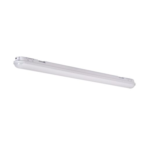 Kanlux 28W, 4100 lm, 4000K, IP65, IK08, szürke, polikarbonát házas, 70x1180 mm, természetes fehér por- és páramentes LED lámpatest, FUTORIO - opál búrával