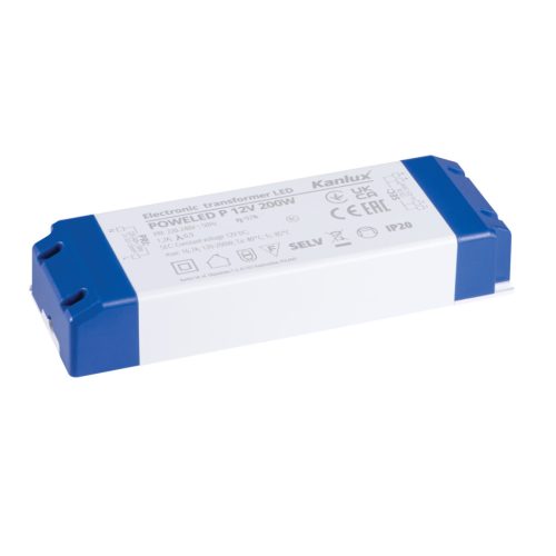 Kanlux, 12 V stabilizált LED tápegység 200 W, POWELED P 12V 200W - LED szalagokhoz ideális, rövidzárlat védelemmel, 2 év garanciával​