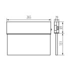 Kanlux 0,9W, 5000K, 194x250 mm, fehér, műanyag házas, hideg fehér vészvilágító lámpatest, ONTEC G - balra mutató piktogrammal ellátott