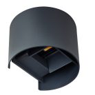 Kanlux 7W, 380 lm, 4000K, IP54, grafit színű, alumínium házas, kültéri homlokzati lámpatest, REKA LED- két oldalról világító, állítható világítási iránnyal