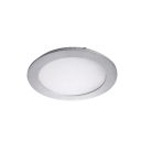 Kanlux süllyesztett lámpatest, 12W, 660 lm, Ø169 mm, 110°, 4000K, IP44, kerek, ezüst, alumínium házas, ROUNDA V2LED