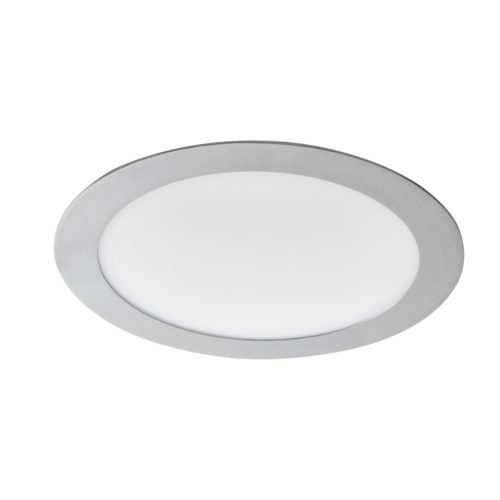 Kanlux süllyesztett lámpatest, 18W, 1080 lm, Ø220 mm, 110°, 4000K, IP44, kerek, ezüst, alumínium házas, ROUNDA V2LED