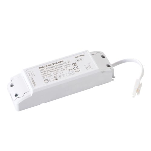 Kanlux, 40W, LED tápegység 220-240V, IP20, fehér, BRAVO DRIVER 40W - megbízható LED panel meghajtó, 5 év garancia