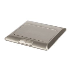   Kanlux, alumínium, padlóba süllyesztett BIURO+ padlódoboz, POP‑UP fém szögl. 1+1/2xM45, 250V AC/16A, IP20, 90x120x120 mm, 3 modul, Logi – kábelrendezéshez