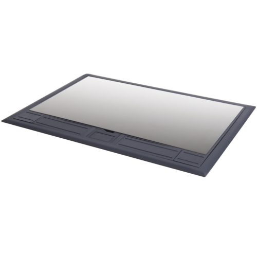 Kanlux, rozsdamentes acél, padlóba süllyesztett BIURO+ padlódoboz, 250V AC/16A, IP20, 95x231x321mm, 16 modul, 8xM45, Logi – kábelrendezéshez