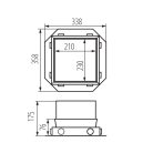 Kanlux 600x600x45 mm, fehér, BRAVO kiemelő keret, ADTR-S 6060 W – LED panel adapter kiemeléshez