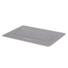 Kanlux, ezüst, padlóba süllyesztett Soft POP‑UP fém asztali doboz, 250V AC/16A, IP20, 95x123x170 mm, 4 modul, 2xM45, Logi – kábelrendezéshez