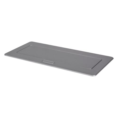 Kanlux, fekete, padlóba süllyesztett Soft POP‑UP fém asztali doboz, 250V AC/16A, IP20, 70x120x240 mm, 6 modul, 3xM45, Logi – kábelrendezéshez