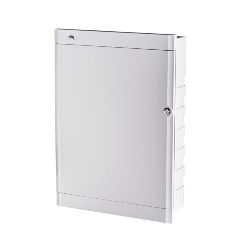 Kanlux 230/400V AC, 63A, 3x18P, 145x605x435 mm, fehér, KDB elosztódoboz, KDB-F54P – nem éghető felületre szerelhető kapcsolószekrény