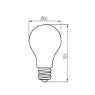 Kanlux XLED 7W, 810 lm, 6500K, 320°, E27, A60, hideg fehér LED fényforrás - hagyományos izzó, széles fényelosztás