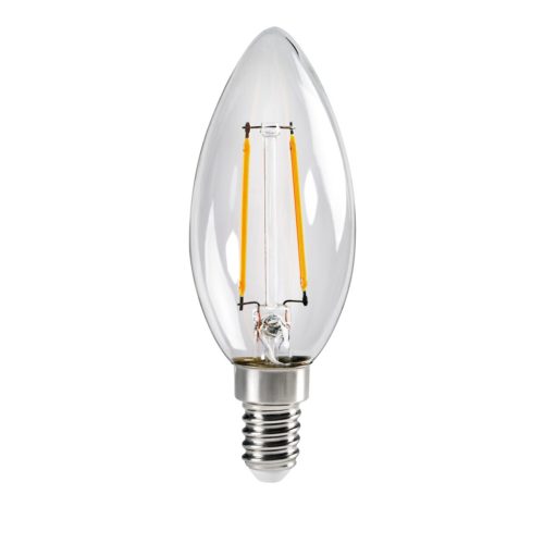 Kanlux XLED 2,5W, 250 lm, 2700K, 320°, C35, E14, meleg fehér LED fényforrás - hagyományos izzó alakú, széles fényeloszlás
