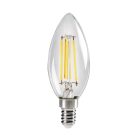 Kanlux XLED 4,5W, 470 lm, 4000K, 320°, C35, E14, természetes fehér LED fényforrás - hagyományos izzó alakú, széles fényeloszlás